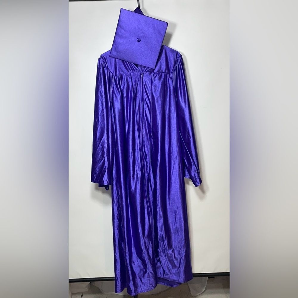 Purple graduation gown